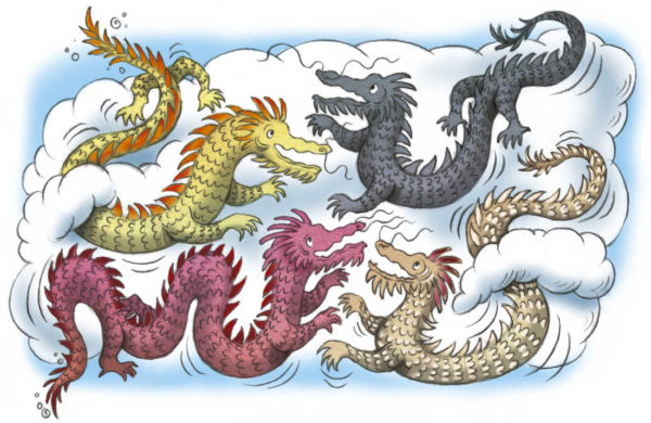 four dragons image
