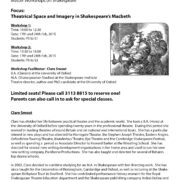 Master Workshops on Shakespeare